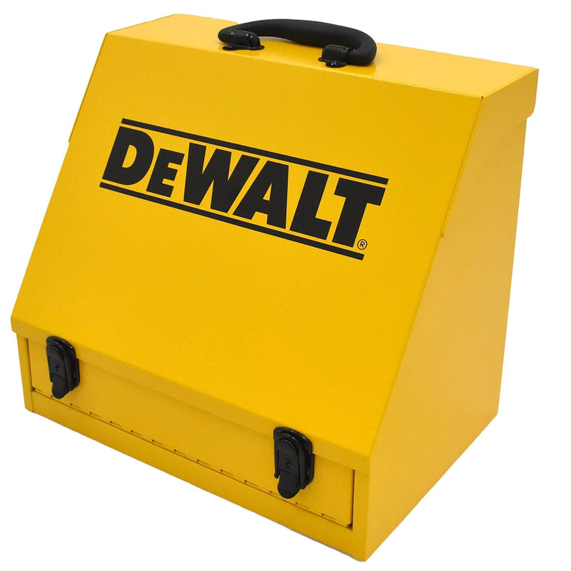 DEWALT Handheld Steel Shop Tool Box with Lid & Handle, Yellow, 15-in N9