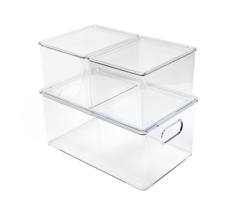 Dial Clear Storage Bin Set, 3-pc B2