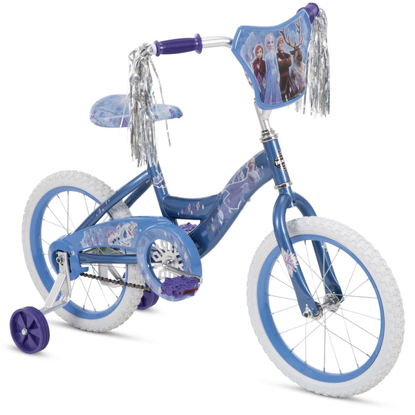 Disney Frozen Kids' Bike, 16-in Wheel, Ice Blue/White D7