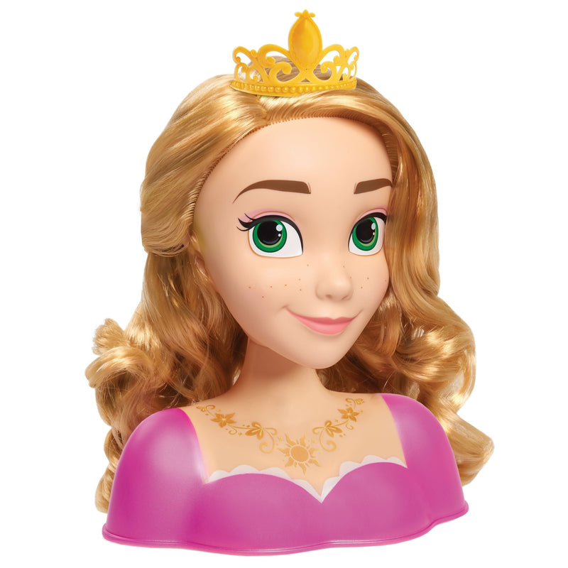 Disney Princess Deluxe Hair Styling Head Toy with 14 Accessories, Assorted, Ages 3+ M2