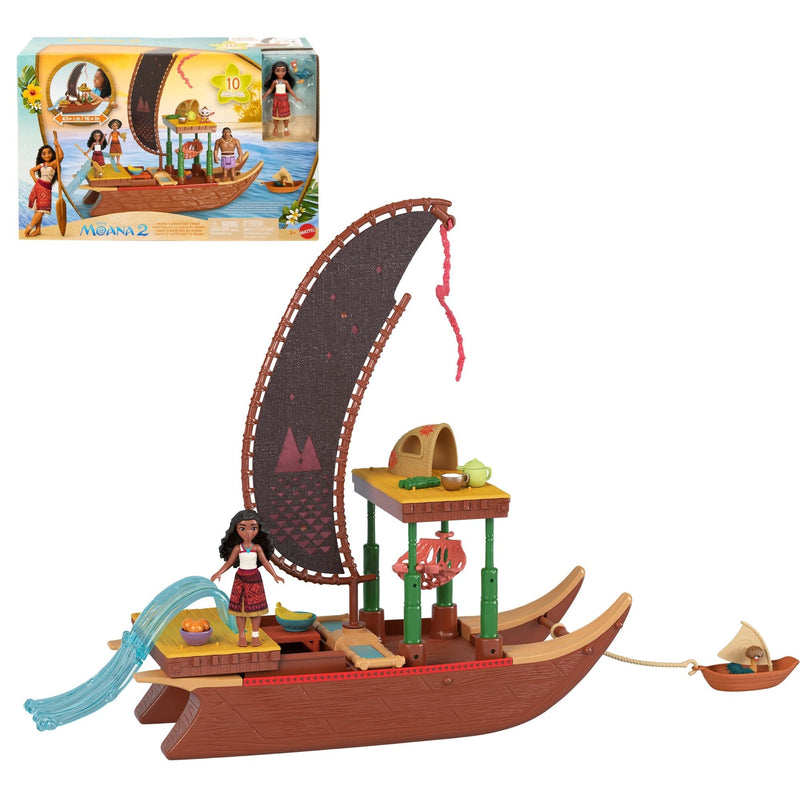 Disney Princess Moana's Adventure Canoe Transforming Toy Set for Ages 4+ N1