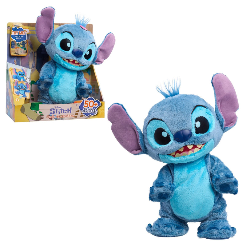 Disney Stitch Double Trouble Interactive Plush, Blue D8
