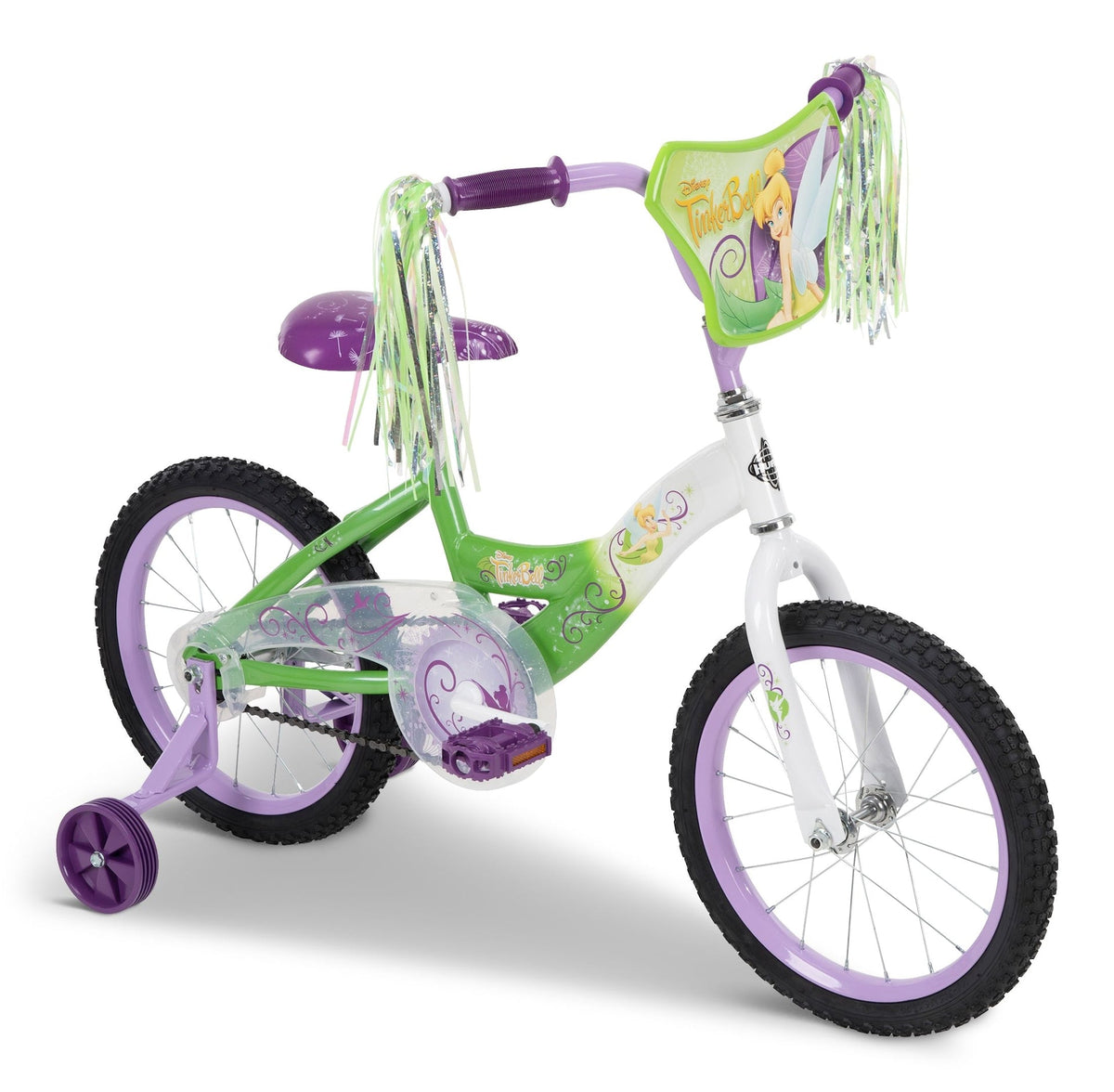 Disney Tinkerbell Kids' Bike, 16-in Wheel, White/Green