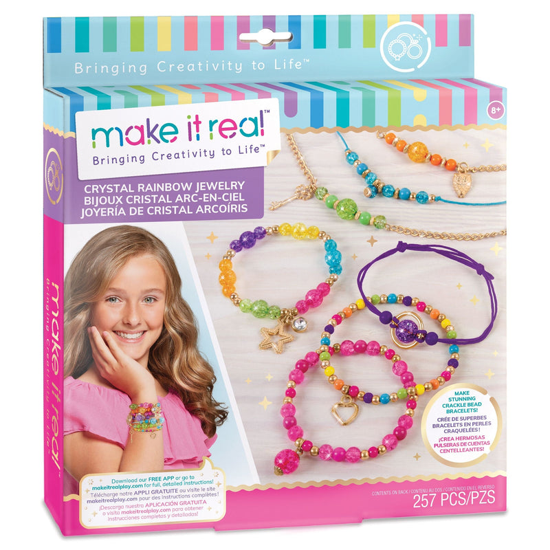 DIY Customizable Friendship Bracelete & Charms, Multi-Coloured, 257-pk, for Arts & Crafts/Birthday Favour Q2