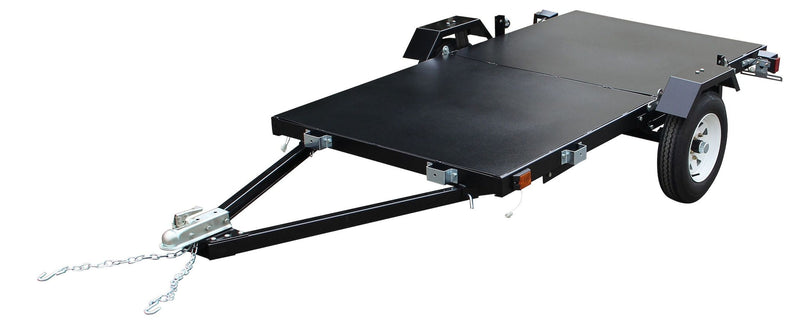 DK2 4x8-ft Single-Axle Folding Utility Trailer with 2-in Ball Coupler Y7