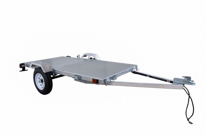 DK2 4x8-ft Single-Axle Galvanized Folding Utility Trailer G1