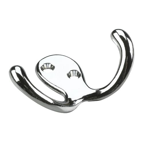 Double Wardrobe Hook, Chrome, 4pk Y1