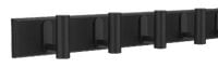 Dowel 4 Hook Rack, Black E6