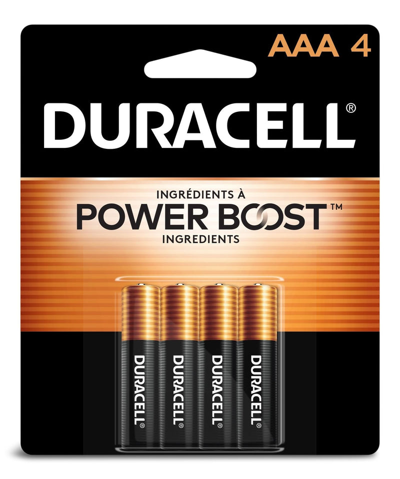 Duracell Coppertop AAA Batteries, Alkaline, 4-pk Y3