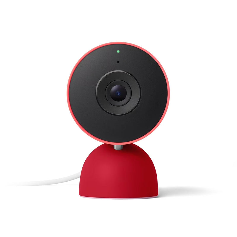Google Nest Cam Indoor (Wired, 3rd Gen) - Indoor Security Camera with 2K Video - Works with Google Home - With Gemini - Berry G2