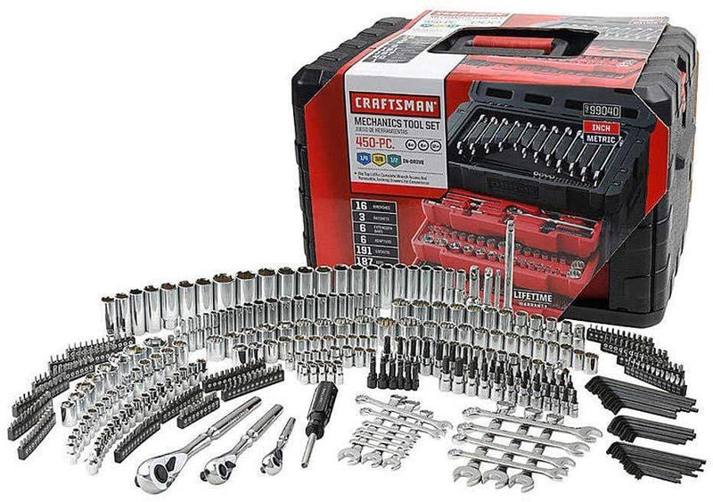 Craftsman 450-Piece Mechanics Set, Ratchet Socket Hand Wrench T0