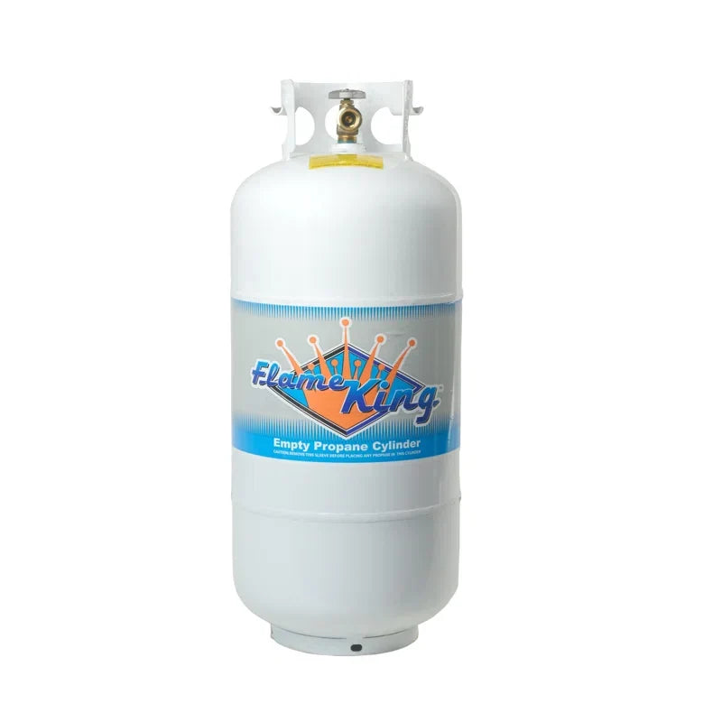 Flame King YSN401 40 lbs. Empty Propane Cylinder with Overfill Protection Device Valve E5