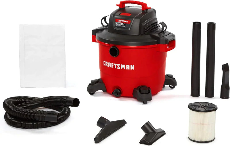 CRAFTSMAN 16 Gallon 6.5 Peak HP Wet/Dry Vac, Heavy-Duty Shop Vacuum D0
