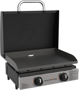 Blackstone 1666 22” Tabletop Griddle with Stainless Steel Faceplate, Powder Coated Steel, Black