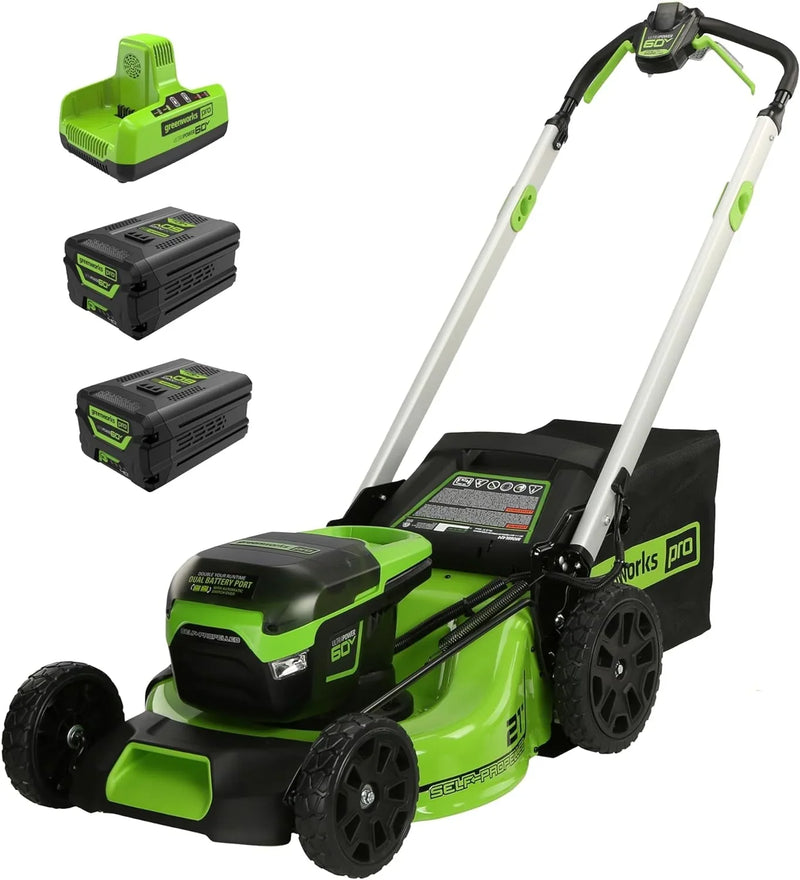 60V 21” Cordless (Self-Propelled) Lawn Mower , 2 x 4.0Ah Batteries and Dual Port Rapid Charger K0
