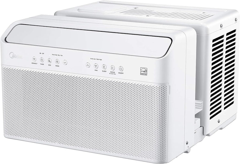 U-Shaped Inverter Window Air Conditioner 12,000BTU with Open Window Flexibility, Robust Installation,Extreme Quiet, 35% Energy Saving, Smart Control, Alexa, Remote, Bracket Included (Renewed) K0
