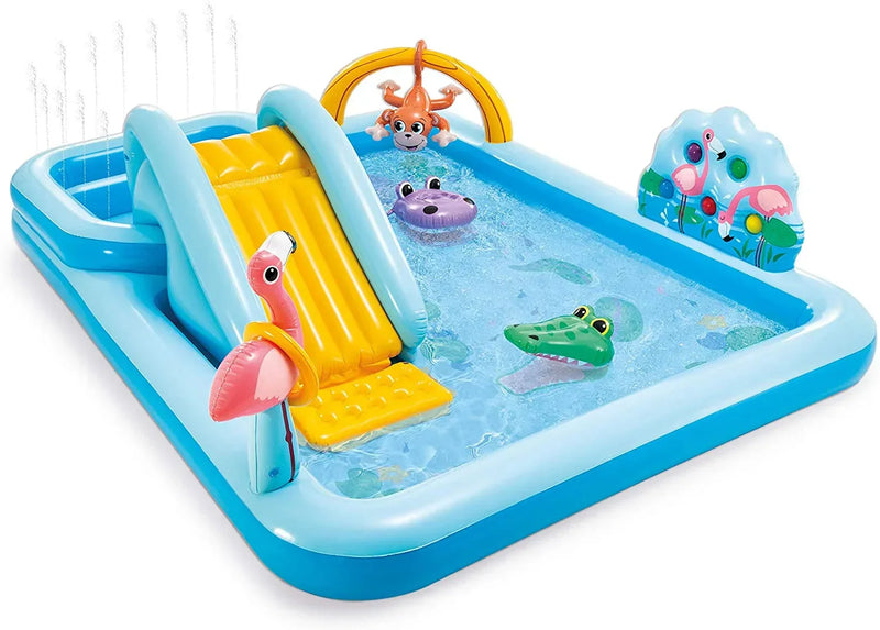 Inflatable Jungle Adventure Play Center – 96′′ x 78′′ x 28′′ – Kiddie Pool for Ages 2 and Up P2