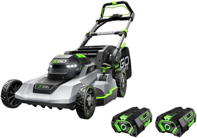 EGO Power 21-Inch 56V Self-Propelled Cordless Lawn Mower with 2x 4.0Ah Batteries & Rapid Charger, Black M5