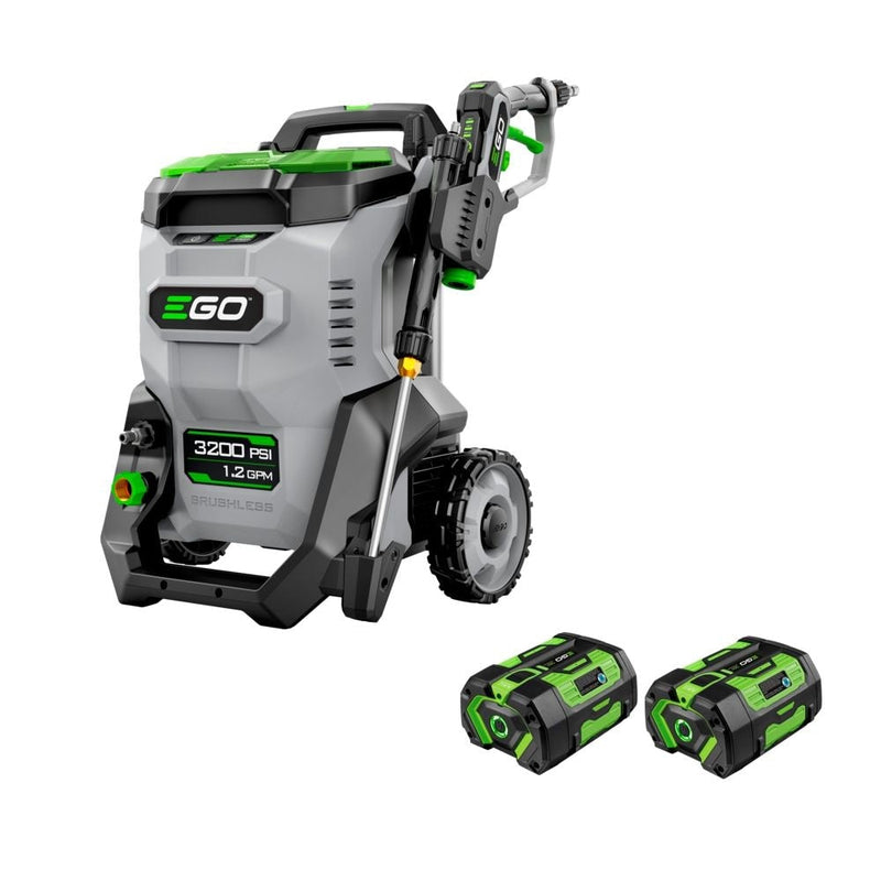 EGO HPW3204-2 POWER+ 3200 PSI Pressure Washer with 2 x 6.0Ah Batteries and 320W Charger C6