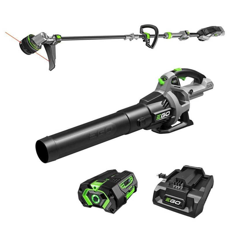 EGO POWER+ 56V 15-in String Trimmer & 530 CFM Leaf Blower Combo Kit, Includes (1) 2.5Ah Battery and (1) 210W Standard Charger, ST1502LB H2