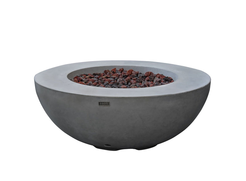 Elementi Lunar Bowl Fire Pit, Natural Gas, Light Grey, 45,000 BTU Q4