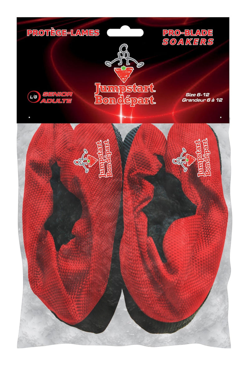 Elite Hockey Pro-Blade Soakers Skate Guards, Jumpstart Red, Assorted Sizes X2
