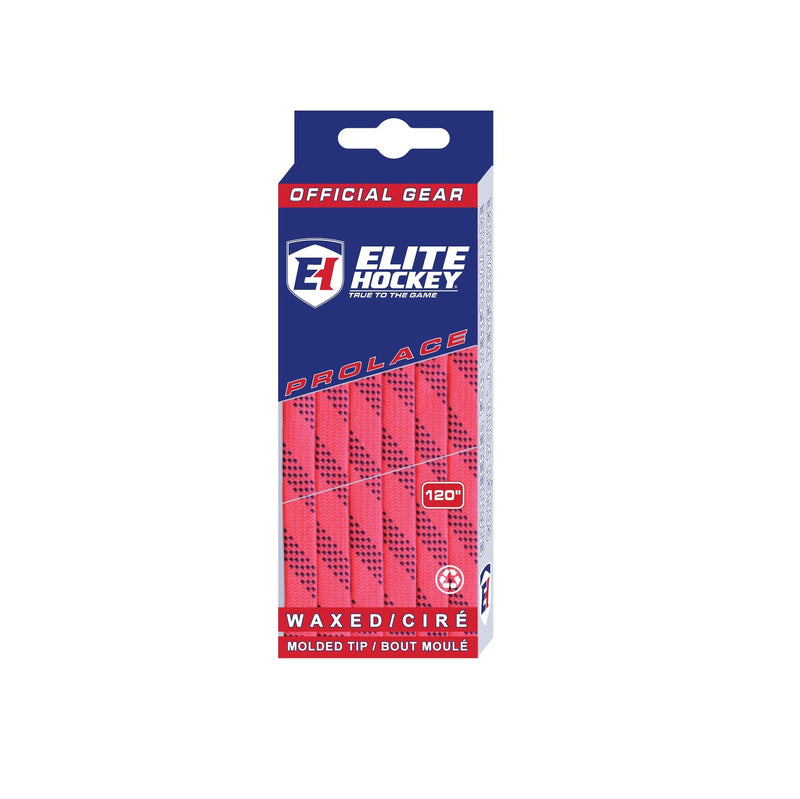 Elite Hockey Prolace Skate Laces, Waxed, Pink, Assorted Sizes Q1