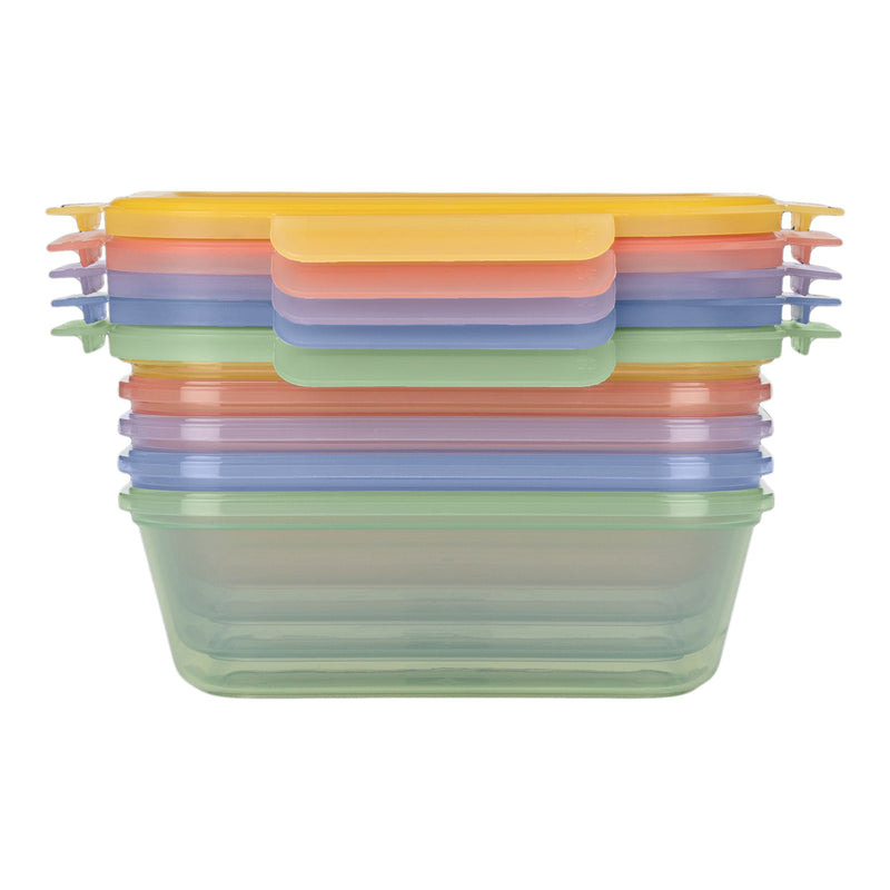 ello Snap & Nest Meal Prep Food Storage Container Set with Leakproof Lids, 10-pc S9
