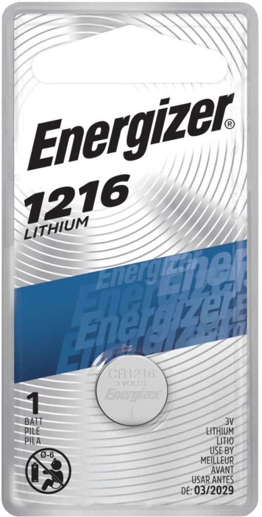 Energizer 1-pk CR1216 3V / 3 Volt Lithium Coin Cell Battery E3