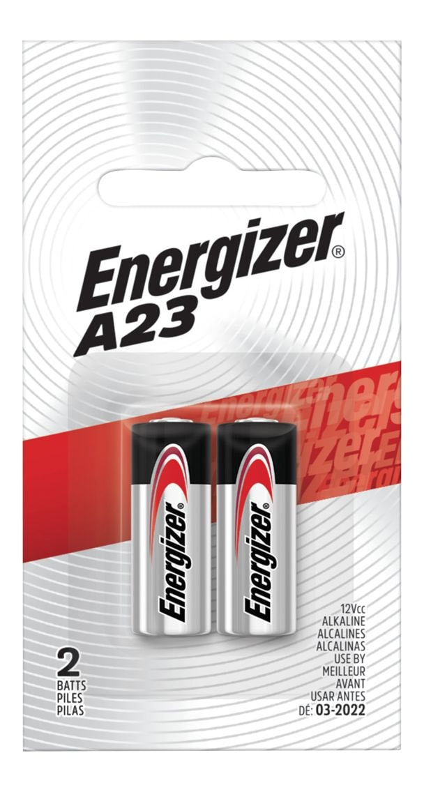 Energizer 2-pk A23 12V / 12 Volt Alkaline Batteries, Long Lasting, All Purpose B0