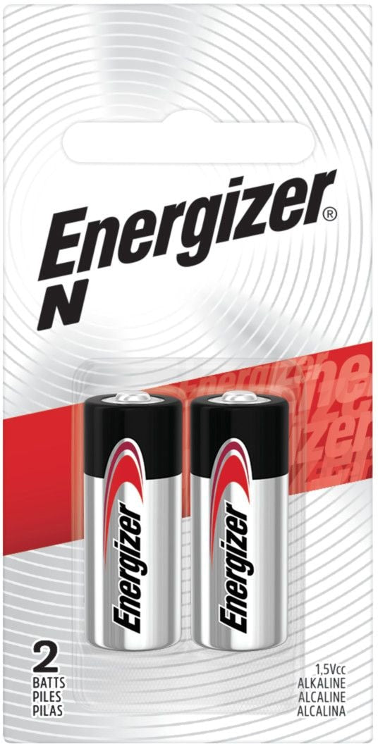 Energizer 2-pk E90 1.5V / 1.5 Volt N Size Alkaline Batteries, Long Lasting W9