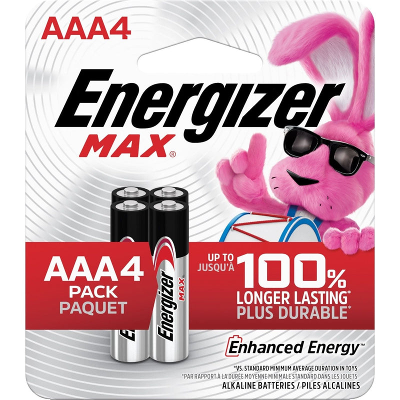 Energizer Max 4-pk AAA Alkaline Batteries, Long Lasting, All Purpose E6