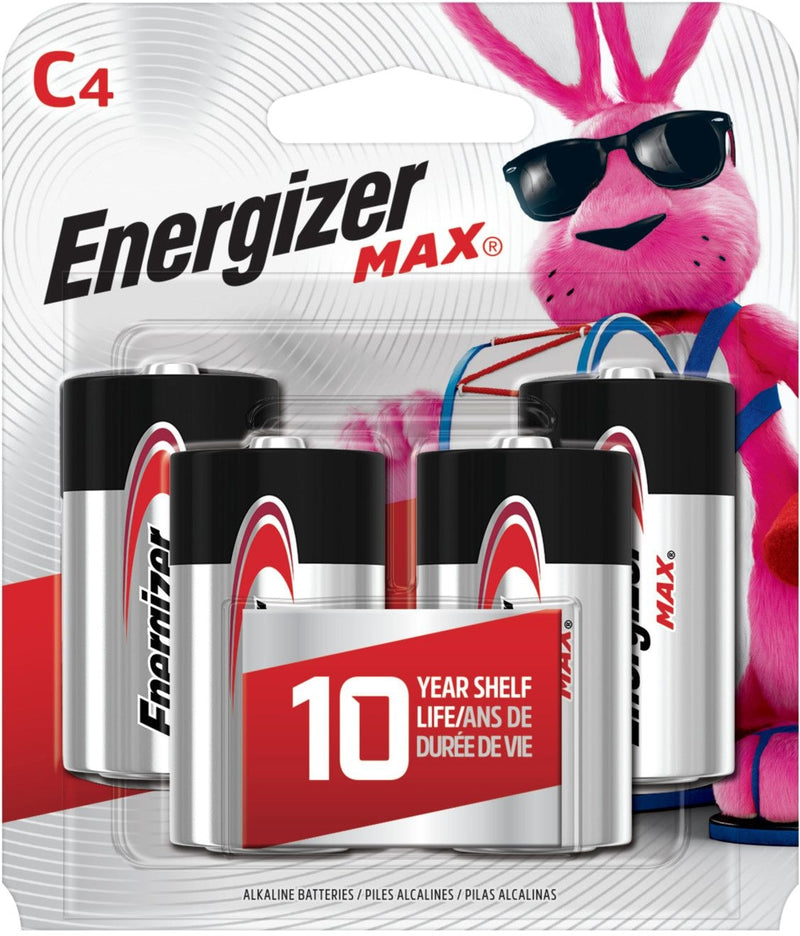 Energizer Max4-pk C Alkaline Batteries, Long Lasting, All Purpose A4