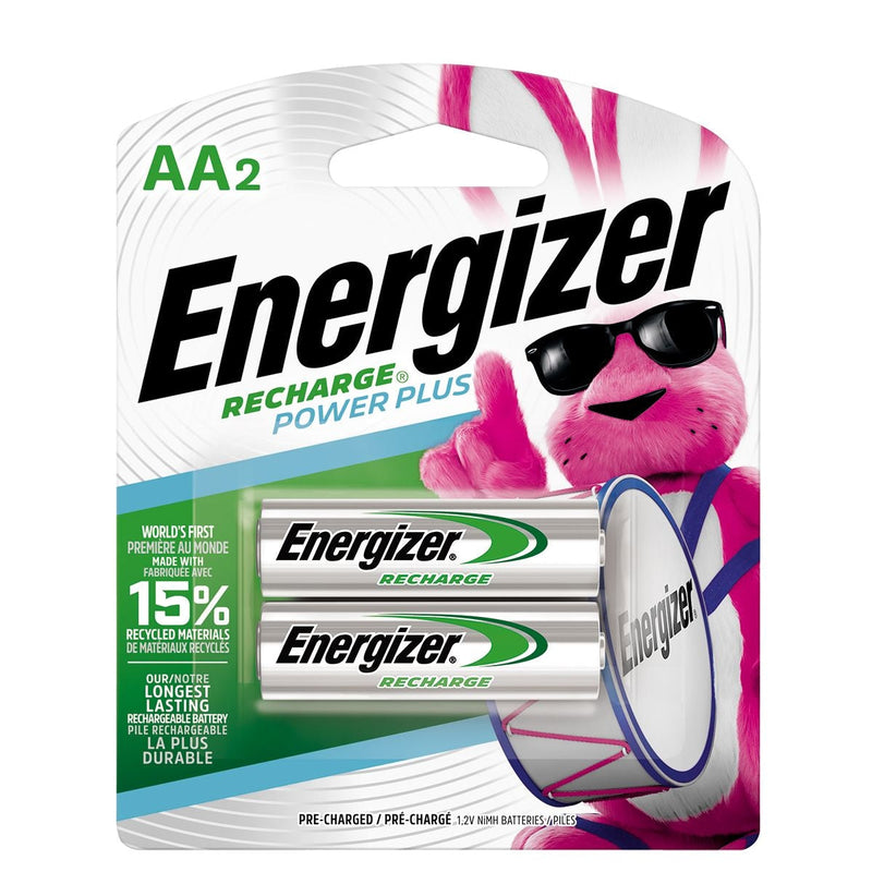 Energizer NH15BP-2 2-pk AA 2300 mAh NiMH Rechargeable Batteries, Pre-Charged, All Purpose L7