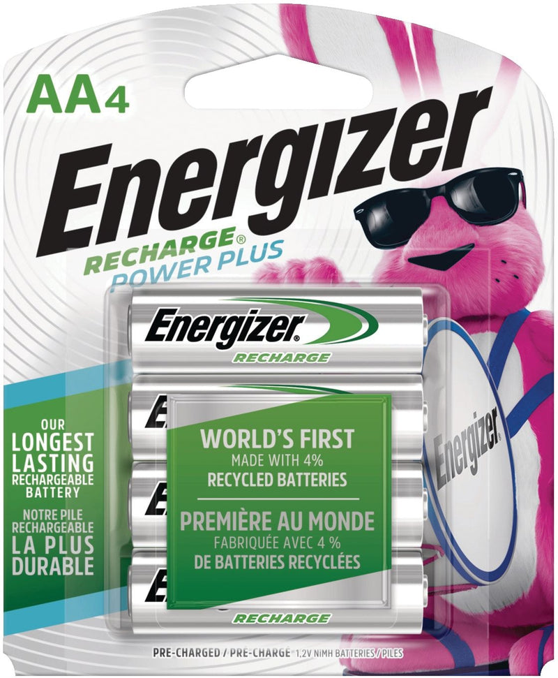 Energizer NH15BP-4 AA 2300 mAh NiMH Rechargeable Batteries, Pre-Charged, All Purpose, 4-pk S6
