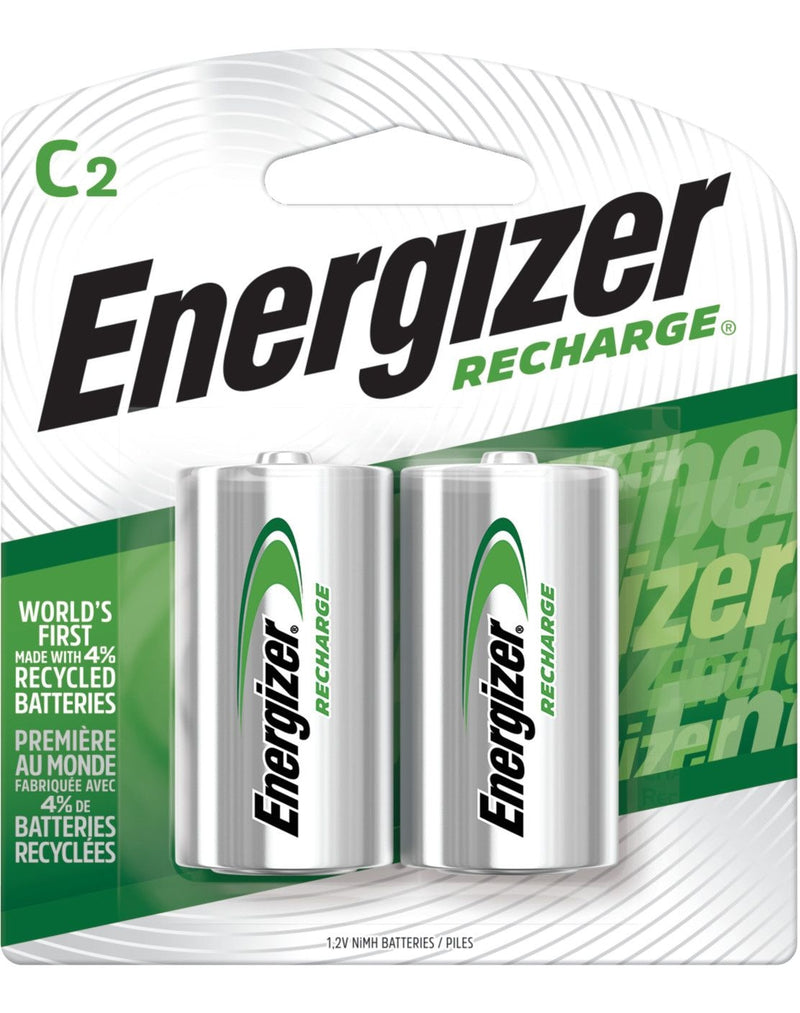 Energizer NH35BP-2 2-pk C NiMH Rechargeable Batteries, Pre-Charged, Long Lasting T5