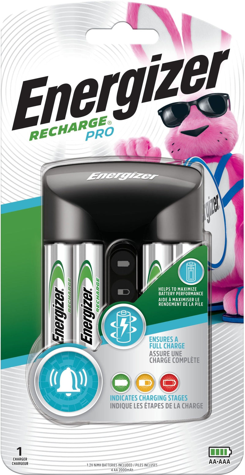 Energizer Recharge Pro CHPROWB4 AA /AAA Rechargeable Battery Charger with 4 AA NiMH Batteries N6