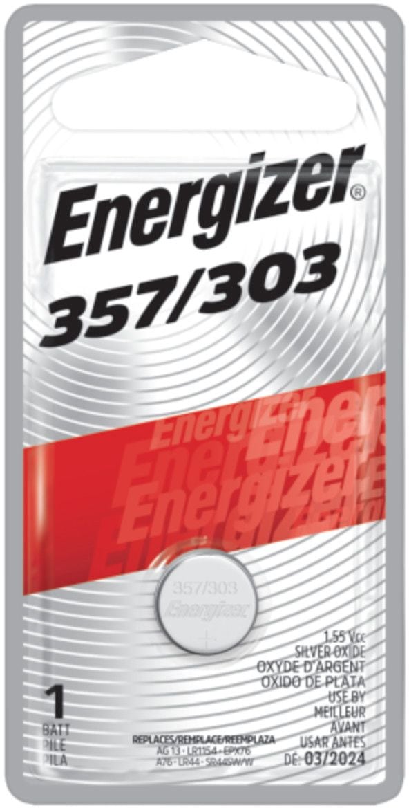 Energizer Silver Oxide 1-pk 357 LR44 AG13 303 A76 1.5V / 1.5 Volt Button Coin Cell Battery F5
