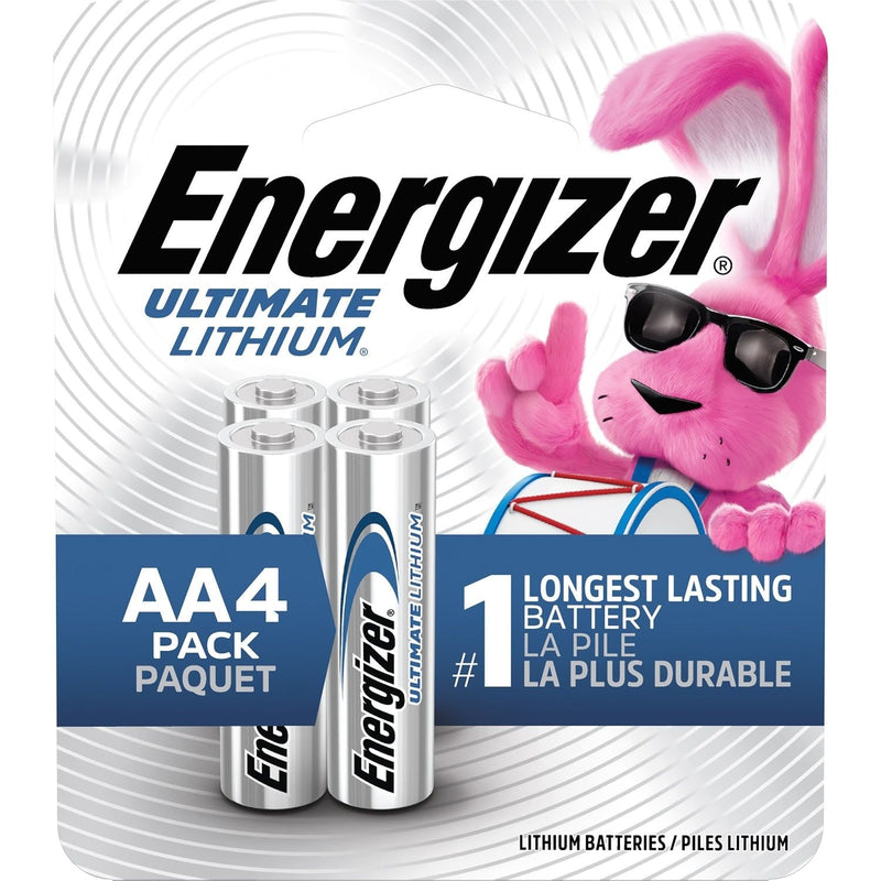 Energizer Ultimate Lithium AA Batteries, Long Lasting, All Purpose, 4-pk A7