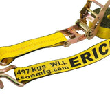 Erickson 8.2 m (27 ft.) Ratchet Strap with Double J Hooks 2-pack