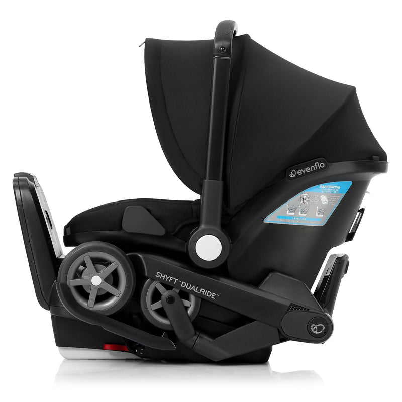 Evenflo Shyft DualRide Infant Car Seat and Stroller, Black W3