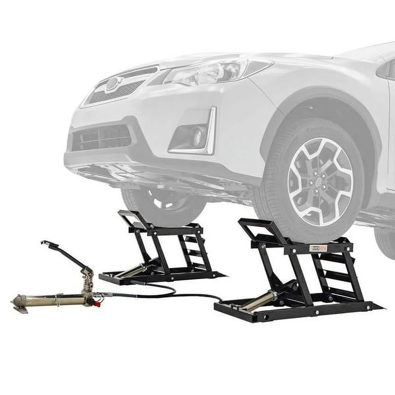 Black Widow Hydraulic Car Lift with Ramp - 3,000 lb. per pair Capacity T6