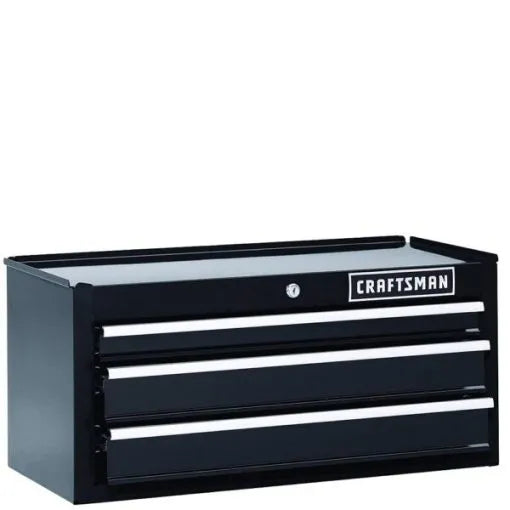 Craftsman 26 Inch 3-drawer Heavy-duty Ball Bearing Middle Chest Black C1