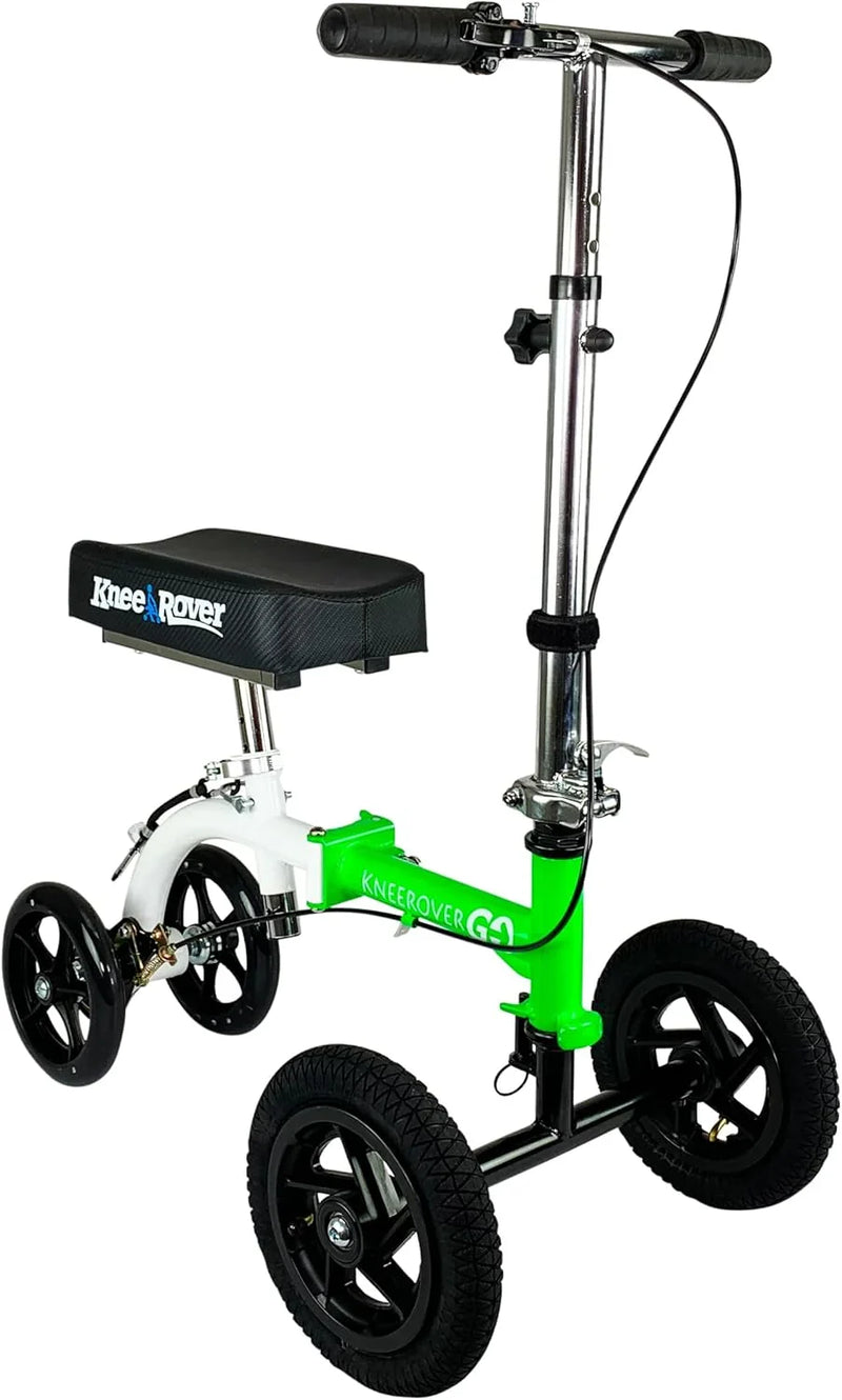 Hybrid - Most Compact All Terrain Knee Scooter for Adults for Foot Surgery Heavy Duty Knee Walker for Broken Ankle Foot Injuries Recovery Leg Scooter Best Knee Crutch Alternative (Green) R9