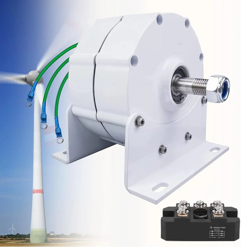 12000W Low RPM Permanent Magnet Generator 12V 24V 48V 120V 220V, Free Energy Gearless Permanent Magnet Generator Motor DIY for Wind Turbine Water Turbine,12V R9