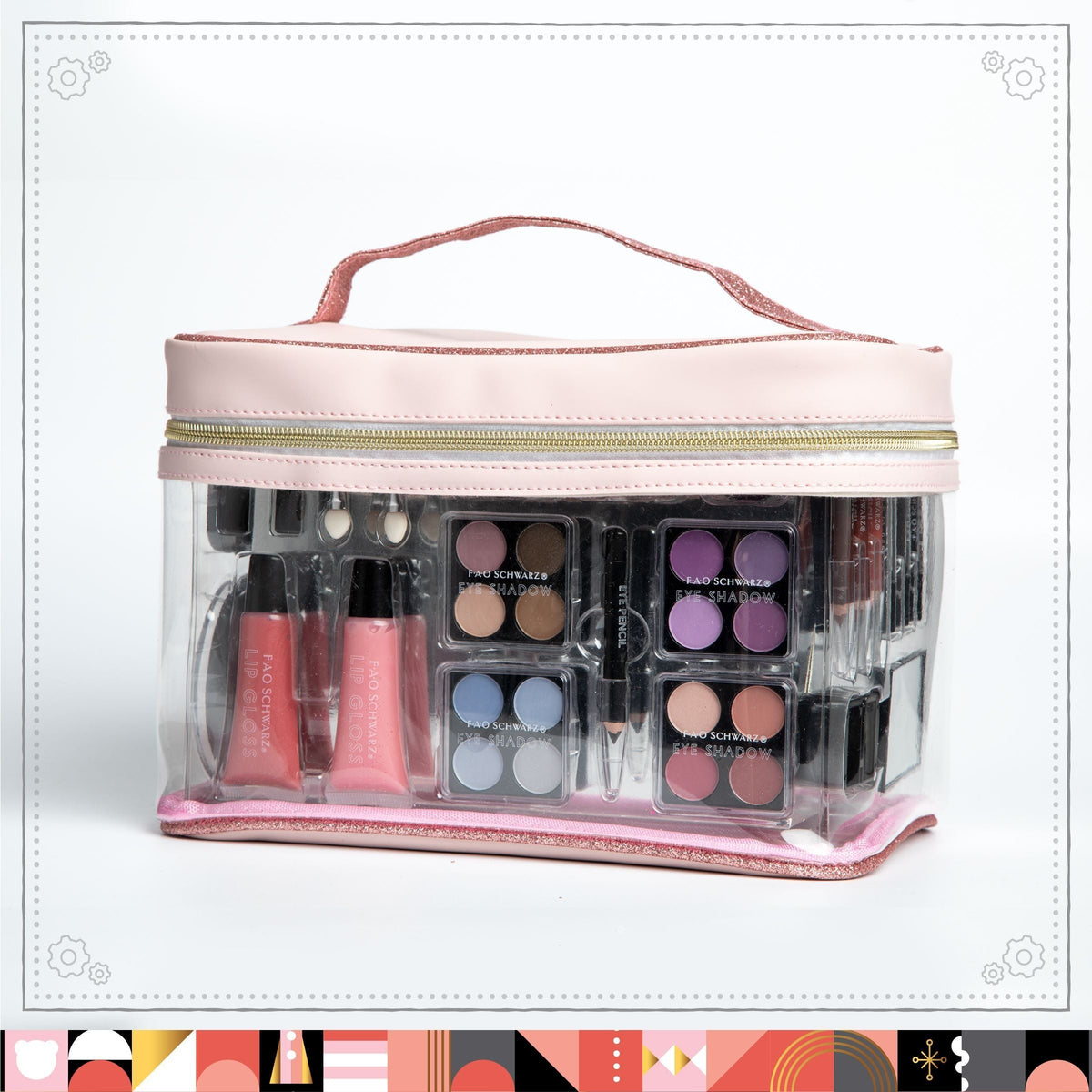 FAO Schwarz Girls Ultimate Makeup Artist Set, 30 Piece, Pastel Pink