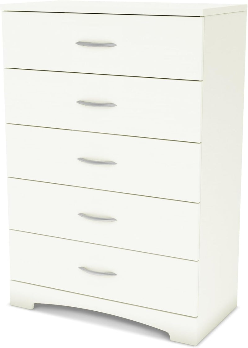 Furniture Step One 5-Drawer Chest, Pure White. D7