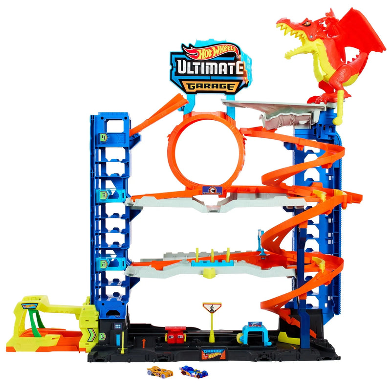 Hot Wheels City Ultimate Garage Playset with 2 Die-Cast Cars, Storage for 50 Cars Child Age 4-8 N4