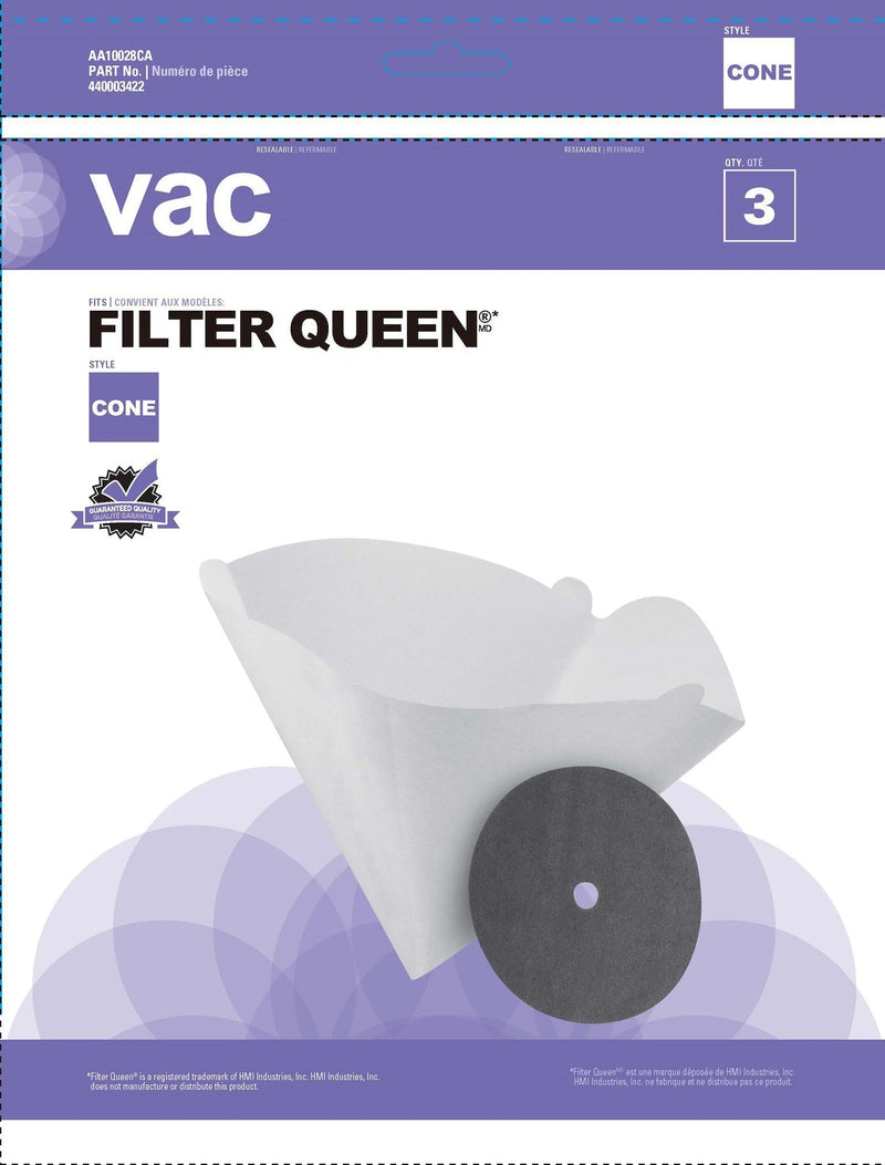 Filter Queen Replacement Canister Vacuum Cleaner Bags, 3-pk P0