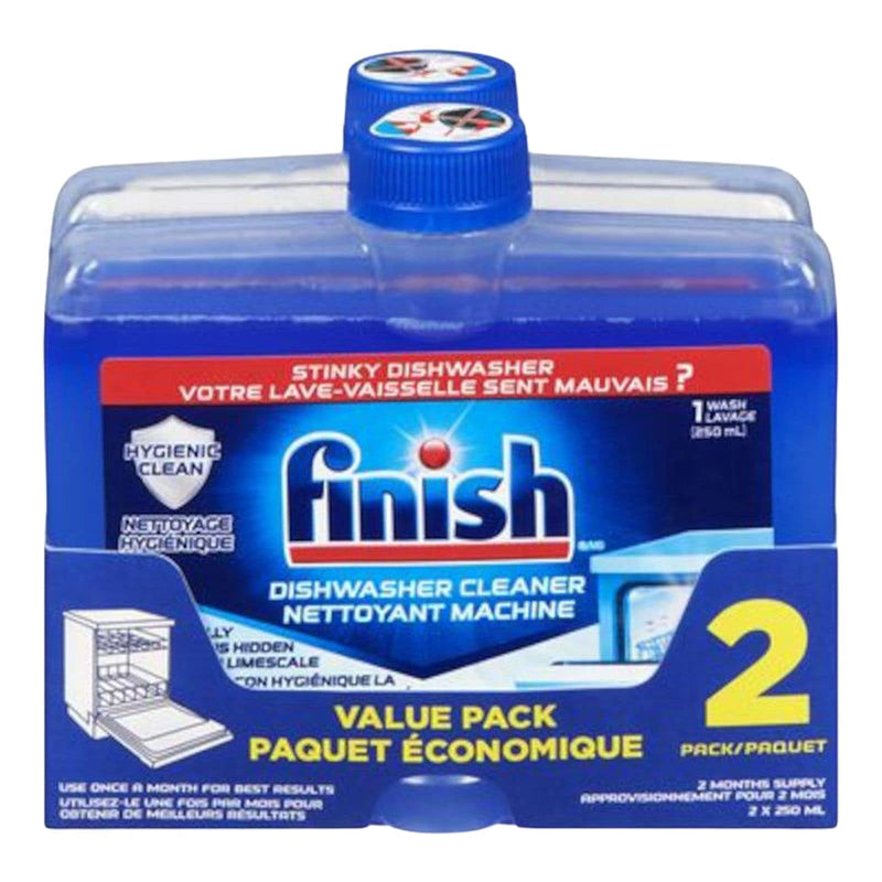 Finish Liquid Dishwasher Cleaner, Fresh Scent, 250-mL, 2-pk P8